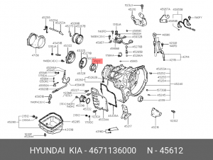Кольцо уплотнительное HYUNDAI Accent (11-) KIA Cerato (13-16) КПП OE 4671136000 HYUNDAI KIA