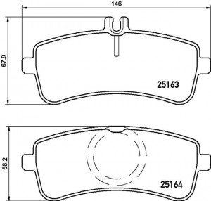 P50125 колодки дисковые задние!\ MB W222/С217 4.7/6.0i 13> P50125 BREMBO