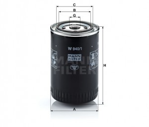 Фильтр масляный W940/1 W940/1 MANN FILTER