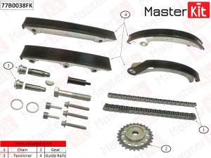Комплект цепи ГРМ Opel Vectra 2.0Di-2.2DTi 96- 77B0038FK 77B0038FK MASTER KIT