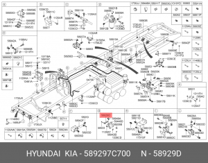 Штуцер HYUNDAI HD500 трубопровода тормоза OE 589297C700 HYUNDAI KIA