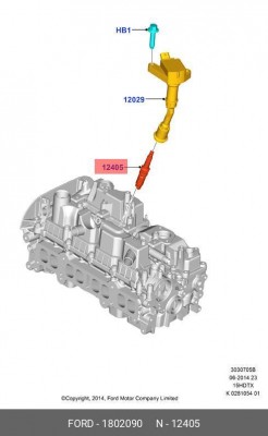 Свеча зажигания FORD Focus OE 1802090 FORD