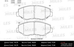 Колодки тормозные передние (Смесь Semi-Metallic) HONDA CR-V II/ELEMENT 02- (TRW  E100367 MILES
