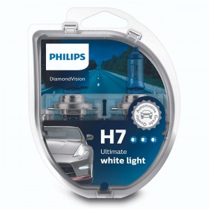 Лампа 12V H7 55W PX26d 5000K бокс (2шт.) Diamond Vision PHILIPS 12972DVS2 PHILIPS
