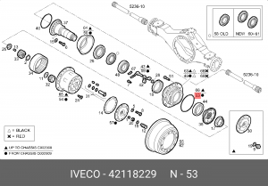 кольцо уплотнительное! (р) ступицы\Iveco EuroTrakker 42118229 IVECO