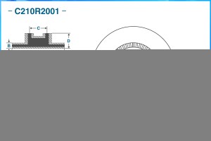 Тормозной диск передний C210R2001 C210R2001 CWORKS
