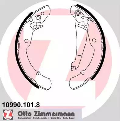 колодки барабанные !задн. 230x32 \ Skoda Octavia/Roomster 96>, VW Caddy 96> 10990.101.8 ZIMMERMANN