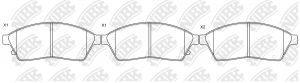Колодки тормозные дисковые CADILLAC SRX 09- PN51006 PN51006 NIBK