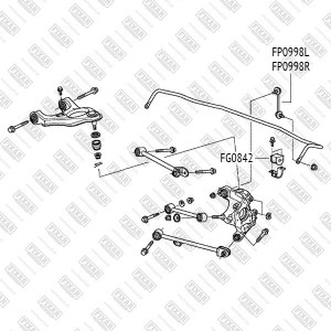 втулка стабилизатора заднего!\ Honda Accord 08> FG0842 FIXAR