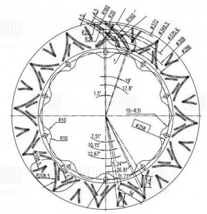 Диск торм. с суппортами Brembo d=380 thk=35 (DF 551) DF 551 TRIALLI