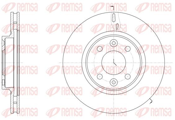61535.10 диск тормозной передний! \ Renault Logan/Sandero/Clio 1.2-1.5dci 12> 61535.10 REMSA