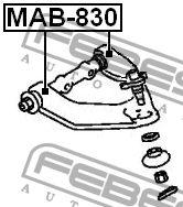 Сайлентблок верхн рычага MITSUBISHI PAJERO I/II MAB-830 MAB-830 FEBEST