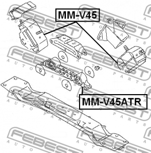 Опора двигателя MM-V45ATR MM-V45ATR FEBEST