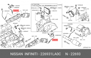 ДАТЧИК КИСЛОРОДАAIR FUEL RATIO 22693-1LA0C 22693-1LA0C NISSAN