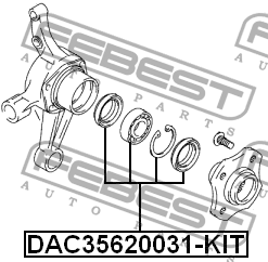 Подшипник ступицы задний SUZUKI GRAND VIATARA DAC35620031-KIT DAC35620031-KIT FEBEST