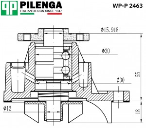 Насос охлаждения ДВС LADA / RENAULT LADA VESTA, X-RAY, LOGAN II, SANDERO II WP-P WPP2463 PILENGA