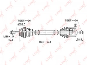 AUDI A3 [8PA]/VW GOLF V/GOLF V PLUS/SEAT LEON/TOLE CD-1142 LYNXAUTO