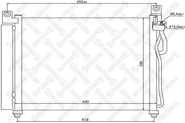 NS94828=8FC 351 302-671=AVA KA5065 [9760607000] !радиатор конд.\ Kia Picanto all 10-45114-SX STELLOX