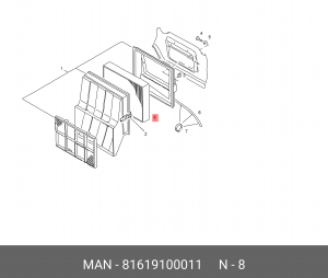 фильтр кабины! \DAF 95XF 81619100011 MAN