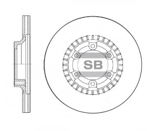 Диск тормозной MITSUBISHI Pajero (00-) передний (1шт.) SANGSIN SD1059 SANGSIN