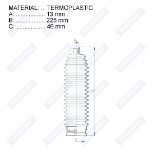 пыльник рейки рулевой!\ Volvo C70 97-00 RDZ0407MG MOTORHERZ