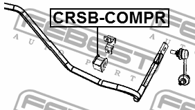 Втулка стабилизатора задняя DODGE CALIBER 06-12 CRSB-COMPR CRSB-COMPR FEBEST