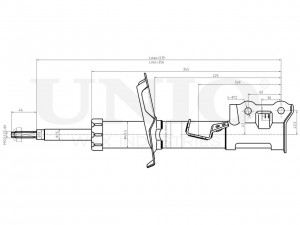 Амортизатор газовый передней подвески левый SAB-10252 UNIO