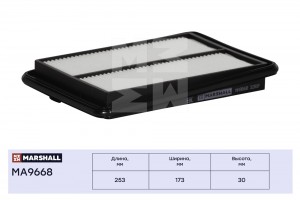 Фильтр воздушный Nissan Qashqai II 14-  X-Trail III 14- Renault Kadjar 15-  Kole MA9668 MARSHALL