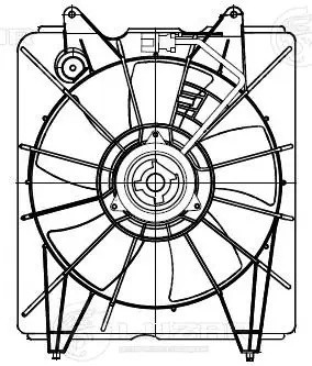 Э/вентилятор охл. с кожухом для а/м Honda CR-V III (06-) 2.0i/2.4i LFK23ZP LFK23ZP LUZAR