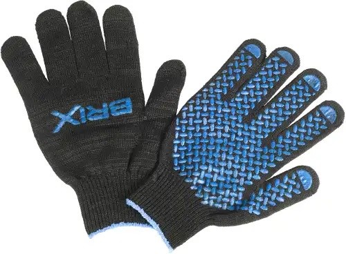 перчатки! х/б с покрытием ПВХ Лаврушка (10 класс вязки, черные)\ BRX0050003 BRIX