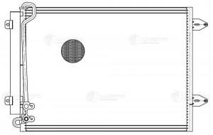 Радиатор кондиц. с ресивером для а/м VW Passat B6 (05-) LRAC181C LRAC181C LUZAR