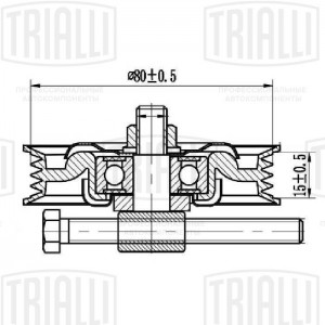 Ролик привод. ремня для а м Nissan Pathfinder (05-) 2.5 (CM 6175) CM 6175 TRIALLI