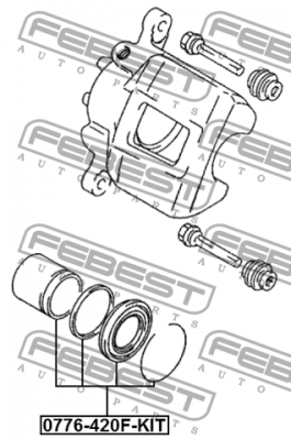 Поршень суппорта переднего ремкомпл 0776-420F-KIT 0776-420F-KIT FEBEST