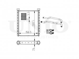 Радиатор отопителя RAD-20008 UNIO