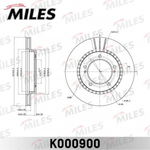 Диск тормозной передний SUZUKI VITARA 1.9-2.0 94-99 (TRW DF4912) K000900 K000900 MILES