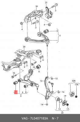 VW TOUAREG 2002> 7L0 407 183 A VAG