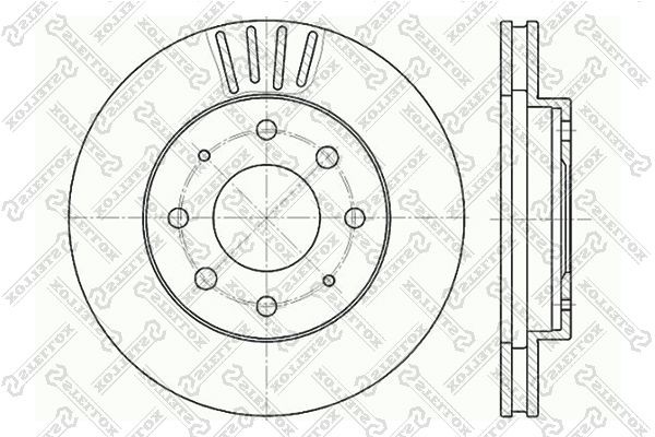 диск тормозной передний!\ Mitsubishi Space Wagon/Runner ABS 1.8-2.0TD 91> 6020-3025V-SX STELLOX