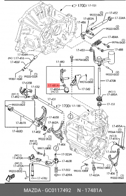 GC01-17-492 BUSH,CHANGE GC0117492 MAZDA