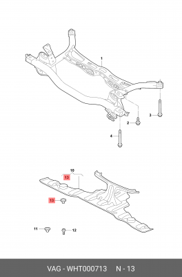 гайка крепления пыльника! D=30mm, d=5mm\ Audi, Seat, Skoda, VW 02> WHT 000 713 VAG