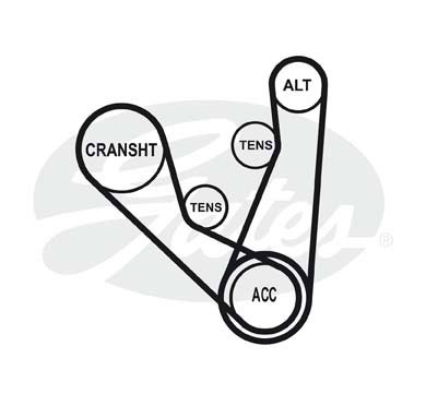 Поликлиновой ремень 5PK890 (8653-10112) 5-PK-890 GATES