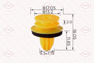 Клипса автомобильная [упаковка 10 штук] TJB1754 TJB1754 TATSUMI