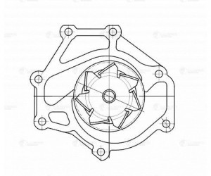 Насос водяной для ам Kia Sorento (02-),Hyundai H-1 Starex (96-) 2.5D (LWP 0813) LWP 0813 LUZAR