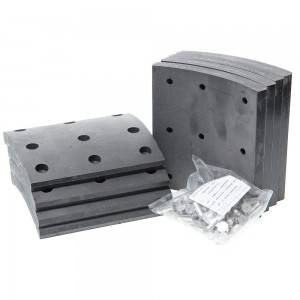 Накладка тормозной колодки КАМАЗ-6520,6560 (13-) сверленая расточен. компл. 8шт. 35033011 MEGA POWER