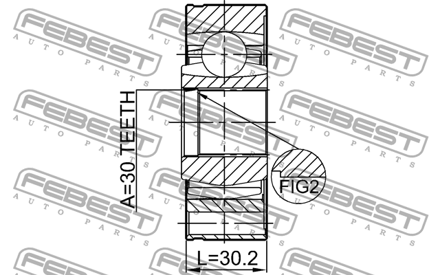 ШРУС кардана HYUNDAI IX35/TUCSON 10MY 2009- 1211-IX35SHA 1211-IX35SHA FEBEST