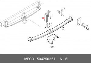 стремянка рессоры!\IVECO 504250351 IVECO