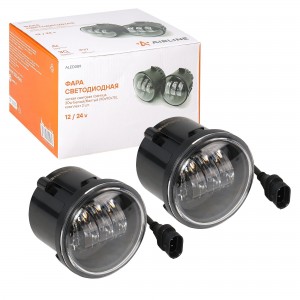 Фара светодиод, четкая свет.граница, 30W Бел/Жел, 90х90х75, кмпл. 2 шт. (ALED089 ALED089 AIRLINE