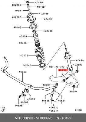 БОЛТ С ШЕСТИГРАННОЙ ГОЛОВКОЙ MU000926 MU000926 MITSUBISHI
