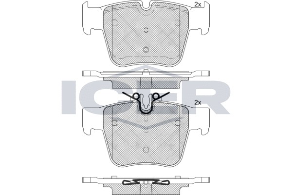 182271 колодки дисковые задние!\ MB GLC X253/C W205 15> AMG C 43 182271 ICER