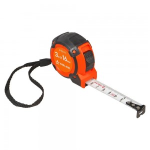 Рулетка в прорезиненном корпусе 3мх16мм (ATBQ023) ATBQ023 AIRLINE