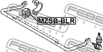 Втулка заднего стабилизатора d25 MZSB-BLR FEBEST